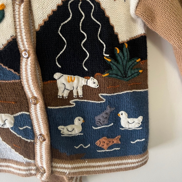 Vintage Sunflower Valley Alpaca Cardigan Size M - Picture 5 of 12